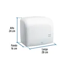 Secador de manos con sensor óptico, acero, blanco, FOSET 2
