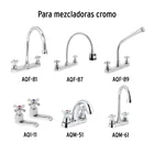 Juego de manerales de cruceta p/lav-fregadero, cromo, AQUA 4