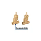 Juego llaves empotrar soldables,compresión,sin maneral BASIC 2