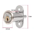 Cerradura para mueble, modelo 20, cromo, HERMEX 3