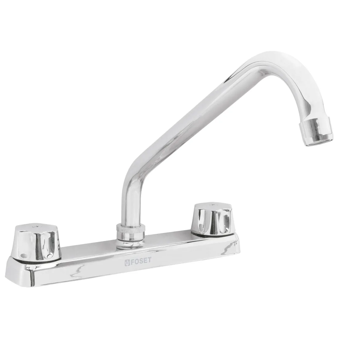 Mezcladora 8' fregadero cromo, cuello largo,compresión,BASIC