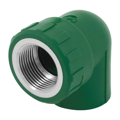 Codo 90° PPR,  1', rosca hembra con inserto metálico, FOSET