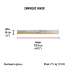 Guardapolvo automático 100 cm dorado, HERMEX 7