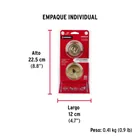 Cerrojo llave-mariposa latón brillante, llave puntos, HERMEX 8