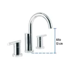 Mezcladora cromo para lavabo con taladros separados, ELEMENT 3