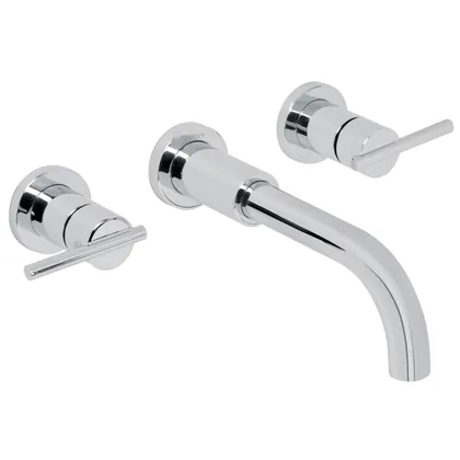 Mezcladora cromo de pared para lavabo, FOSET ELEMENT