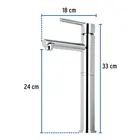 Monomando alto cromo para lavabo, FOSET ELEMENT 2