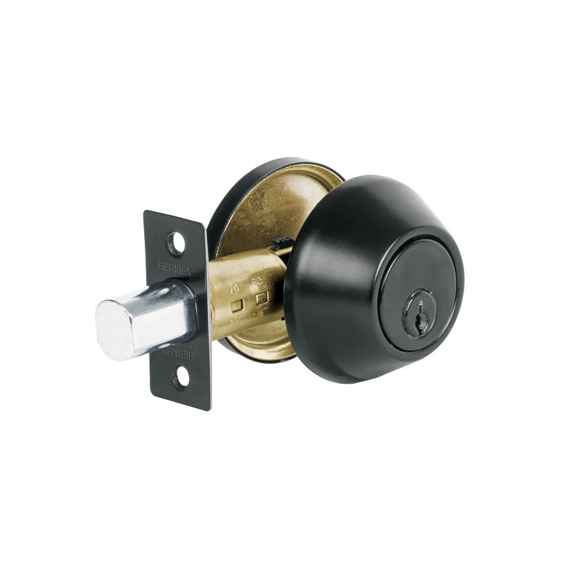 Cerrojo llave-llave, negro mate, llave tradicional, BASIC
