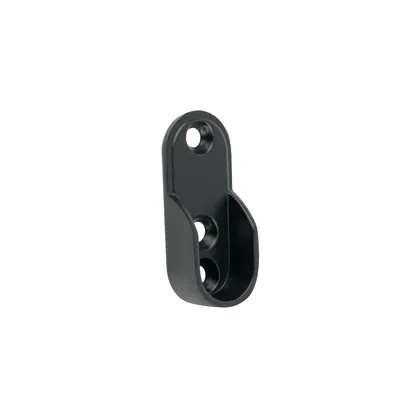 Brida para tubo ovalado de clóset, negro mate, HERMEX