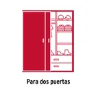 Sistema corredizo doble para riel superior 'JJ' de clóset 5