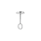 Soporte central para tubo redondo de clóset, cromo brillante 1