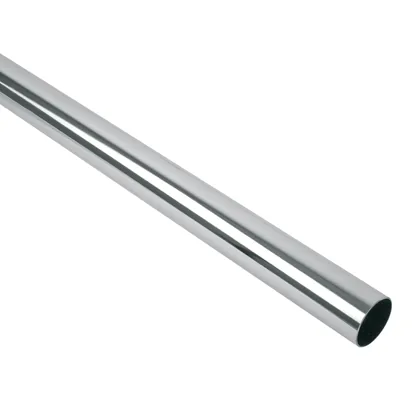 Tubo redondo para clóset, 3.0 m, acero cromado, HERMEX