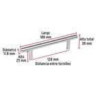 Jaladera de acero, 128mm, línea Cilindro, níquel, HERMEX 3