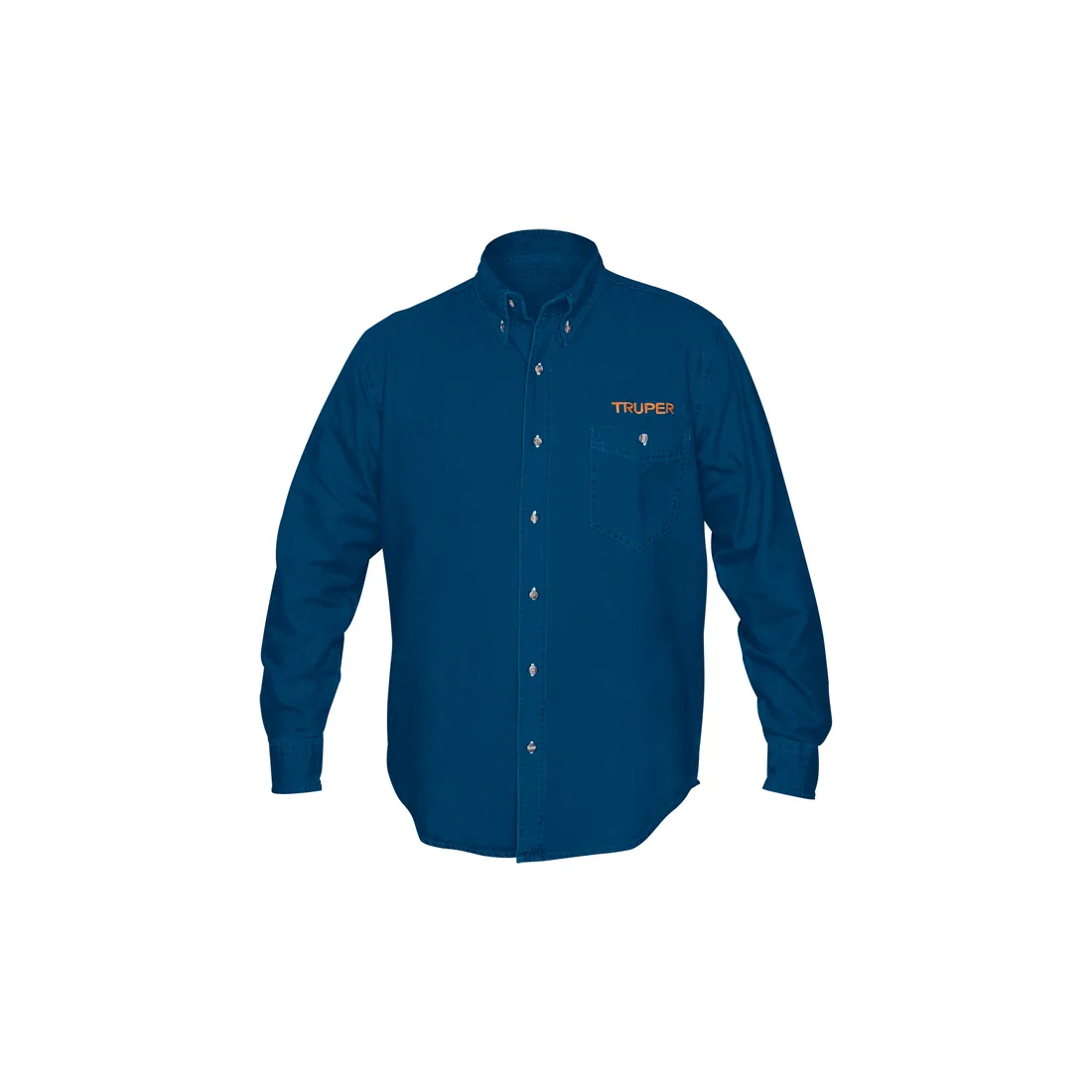 Camisa de mezclilla manga larga para hombre, M, TRUPER