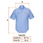 Camisa manga corta para hombre, azul, EEG, TRUPER 3