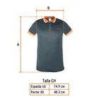 Playera polo performance para hombre, gris, CH, TRUPER 4