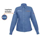 Camisa de mezclilla manga larga para mujer, EEG, TRUPER 3