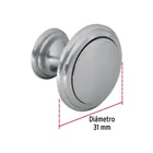 Perilla metálica estilo 'Moderno', níquel satinado, HERMEX 3