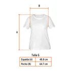 Playera cuello redondo para mujer, blanca, G, TRUPER 3
