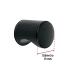 Perilla estilo 'Cilindro' acabado negro, HERMEX 3