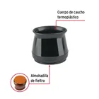 Caja con 24 protectores para patas de silla, negro 2