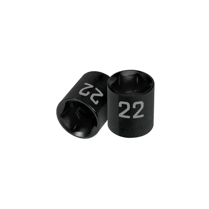 Dado de impacto de 22 mm, 6 puntas, cuadro 1/2', TRUPER