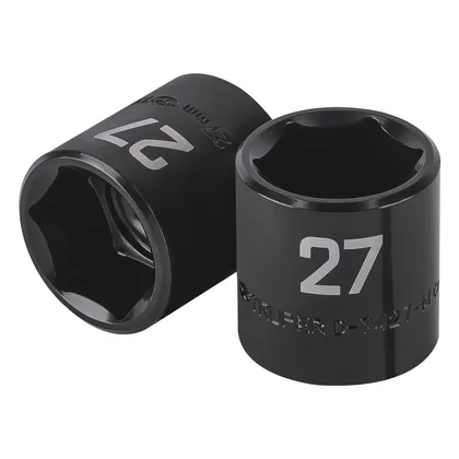 Dado de impacto de 27 mm, 6 puntas, cuadro 1/2', TRUPER