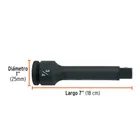 Extensión de impacto con cuadro de 3/4', largo 7', TRUPER 3