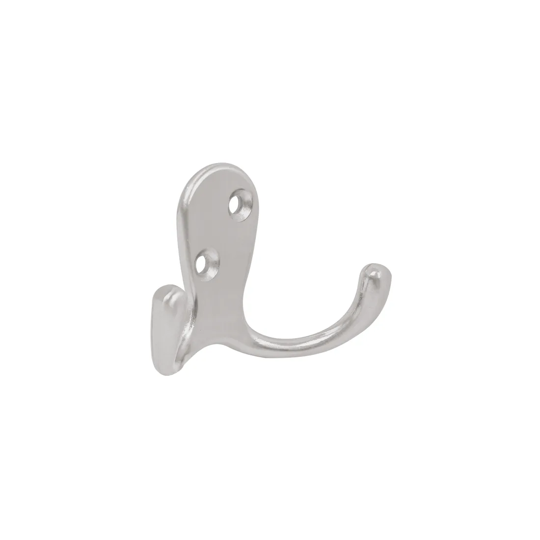 Gancho doble tipo perchero, 7 cm, cromo mate, HERMEX