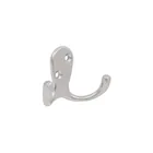 Gancho doble tipo perchero, 7 cm, cromo mate, HERMEX 1