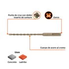 Broca SDS Plus 3/16 x 6', TRUPER 3