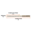 Broca SDS Plus 3/16 x 6', TRUPER 4