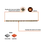 Broca SDS Plus 3/8 x 8', TRUPER 3