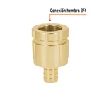 Conector 5/8' hembra robusto de aluminio, TRUPER 2