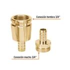 Juego de conectores 1/2' macho/hembra robustos de aluminio 2