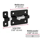 Pasador de barra plana 2', negro, HERMEX 3