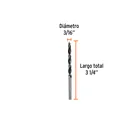 Broca con punta centradora para madera 3/16', TRUPER 3