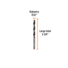 Broca con punta centradora para madera 7/32', TRUPER 3