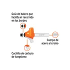 Broca para router, redondeado con moldura, 1-1/4' con balero 2