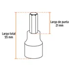 Juego de 7 dados cuadro 1/2' punta hexagonal std, TRUPER 3