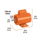 Motor eléctrico monofásico de 1/2 HP, alta velocidad, TRUPER 2