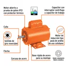 Motor eléctrico monofásico de 1/2 HP, alta velocidad, TRUPER 4