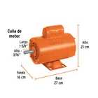Motor eléctrico monofásico de 3/4 HP, alta velocidad, TRUPER 2