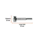 Broca forstner 30 mm para madera, TRUPER 2