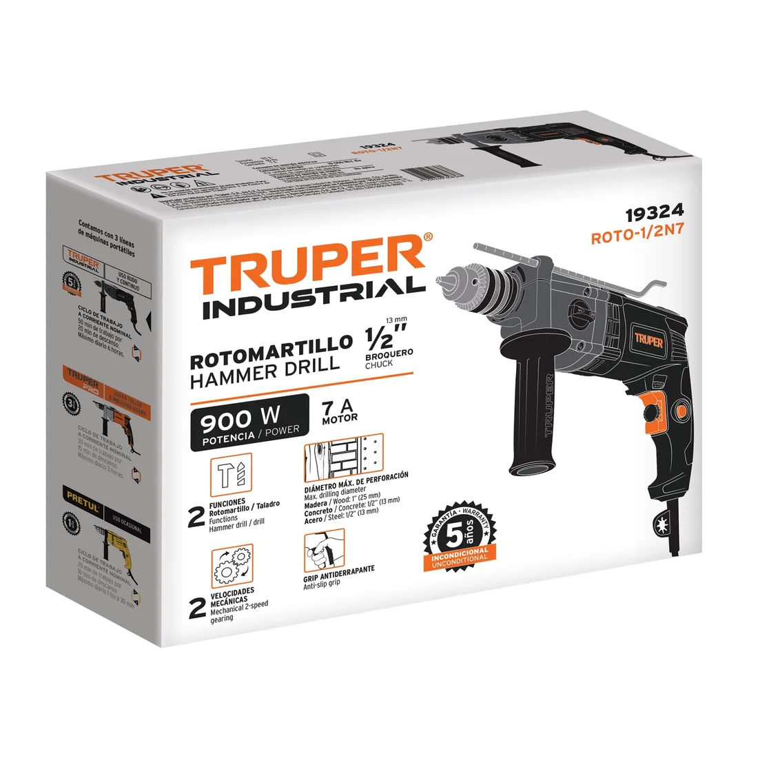 Caja de empaque de repuesto para ROTO-1/2N7, TRUPER