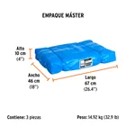 Lona de polietileno reforzada 5 x 5 m, azul, 180g/m2, TRUPER 4