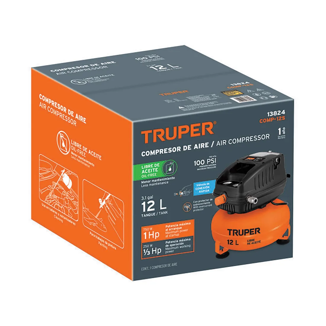 Caja de empaque de repuesto para COMP-12S, TRUPER