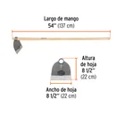 Azadón Lane No. 3 de 2.1 lb, mango madera de 54', TRUPER 3