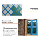 Cinta masking tape azul de 1' x 50 m para pintor, TRUPER 4