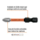 Estuche con 15 puntas de cruz PH2 de impacto largo 2' 3